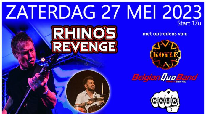 „Belgian Quo Band“ präsentiert tolles Benefiz-Event mit Quo-Special guests John „Rhino“ Edwards, Leon Cave und Richie Malone