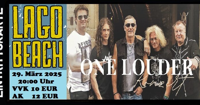 ONE LOUDER rockt am 29. März das LAGO BEACH in Zülpich